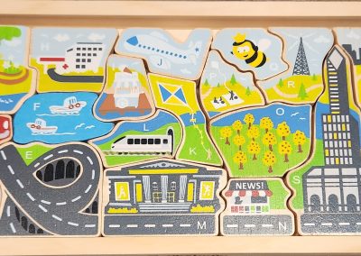 city alphabet puzzle playset
